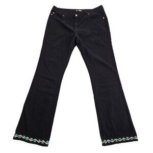 Bongo Jeans Women's 13 (W36xL32) Black Denim Relaxed Fit Cotton Mexico EUC LN